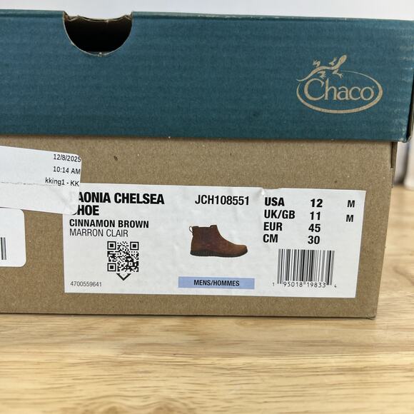 Chaco Paonia Cinnamon Brown Suede Chelsea Boots Shoes Men’s Size 12 main image 11